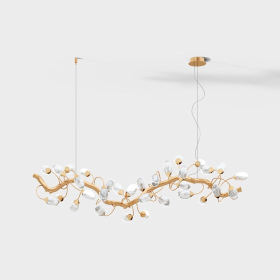 Glimmering Branch Pendant Light 3D model