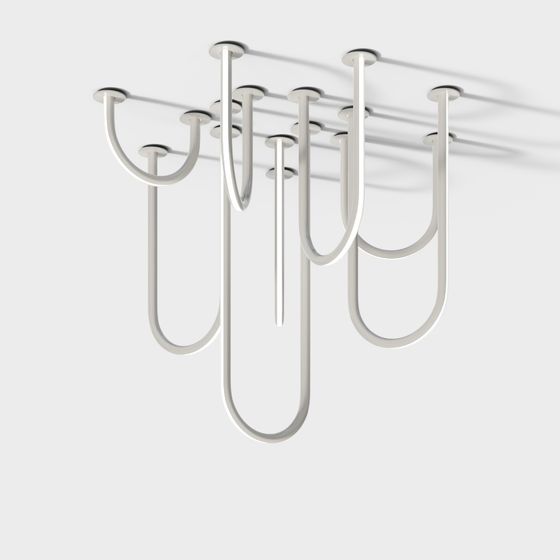 Suspended Art Shelf 3D model
