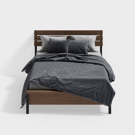 퀸 사이즈 침대 그레이