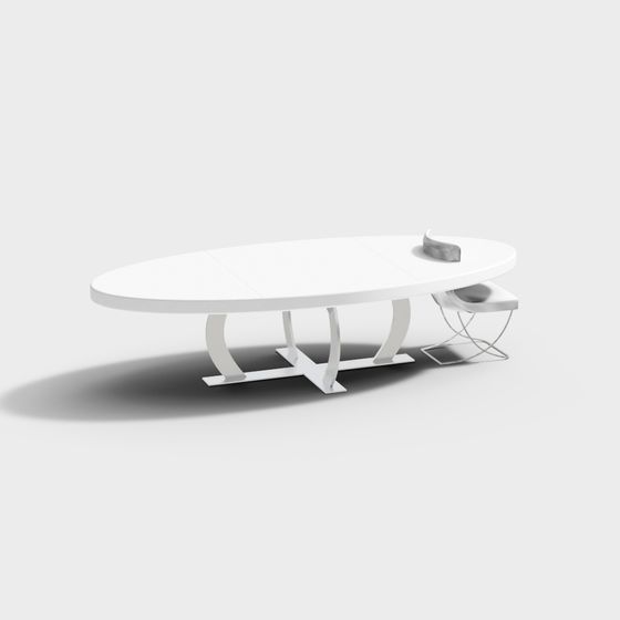 Streamlined Design Table Modern Streamlined Conference Table 3D model