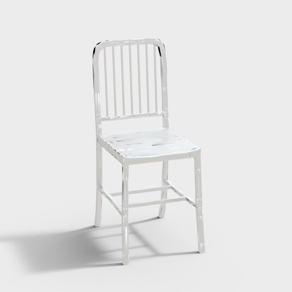 Scandinavian Gray Side Chairs 3D Model – Minimalist Design