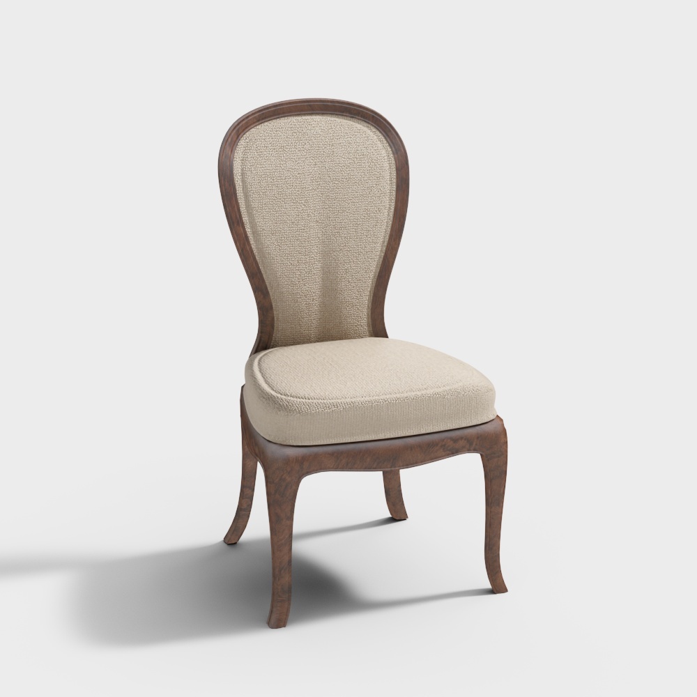 Elegant Vintage Chair 3D model