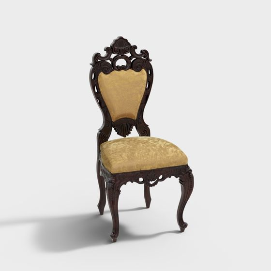 Victorian Fancy Chair 3D model for Classic Interiors