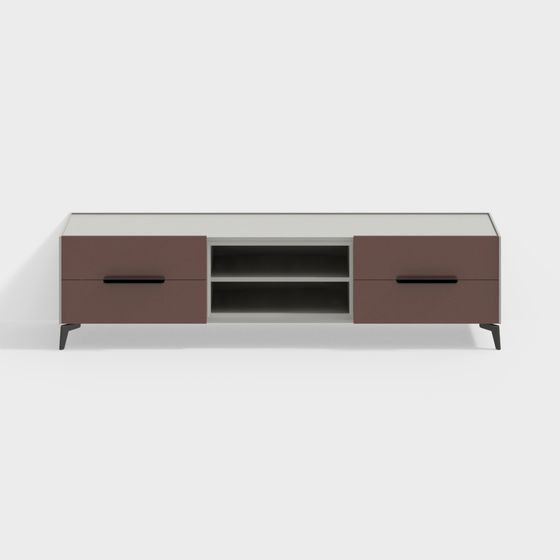 Stylish TV Cabinet 3D model for Contemporary Spaces