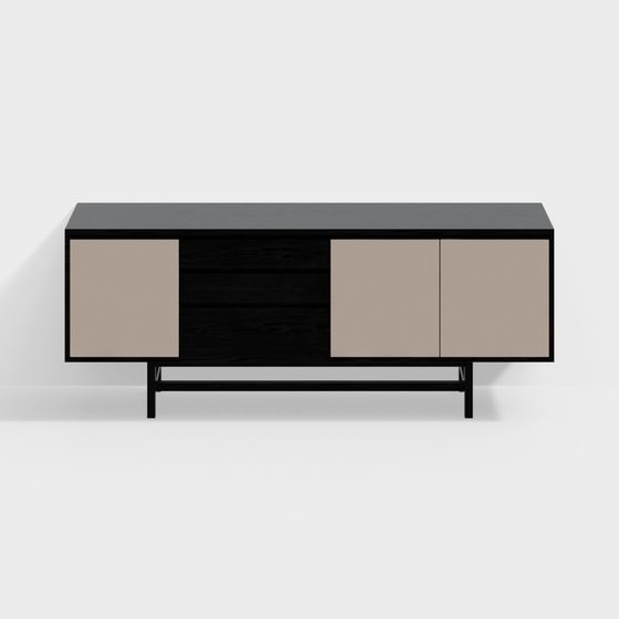 Urban Style TV Cabinet 3D model for Modern Interiors