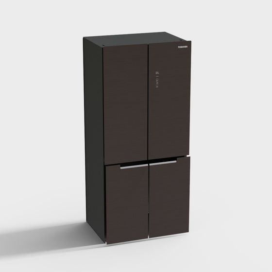 Stylish Toshiba Refrigerator 3D model for Modern Interiors
