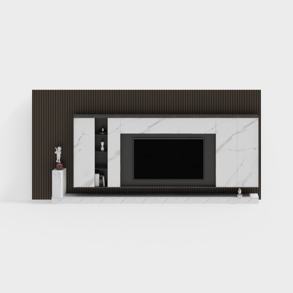 Light luxury TV background wall