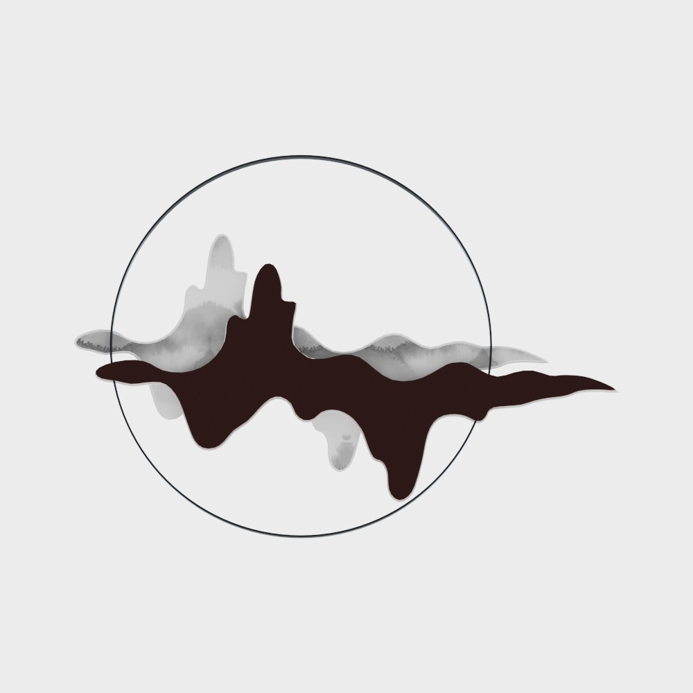 Moonlit Mountain Silhouette 3D model