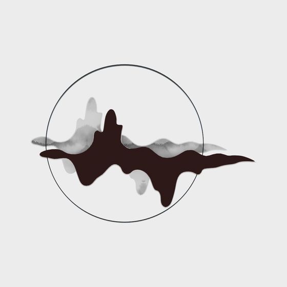 Moonlit Mountain Silhouette 3D model