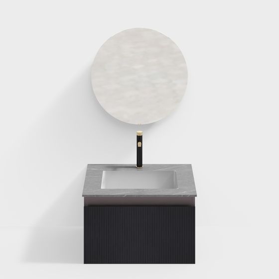 Elegant Modern Bathroom Cabinet 3D model