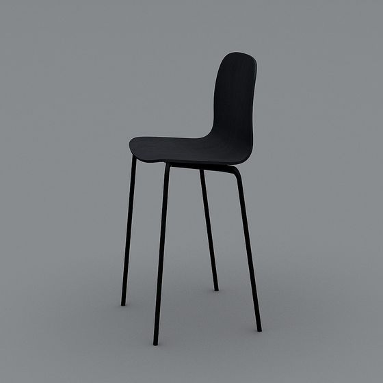 Urban Black Chair 3D model