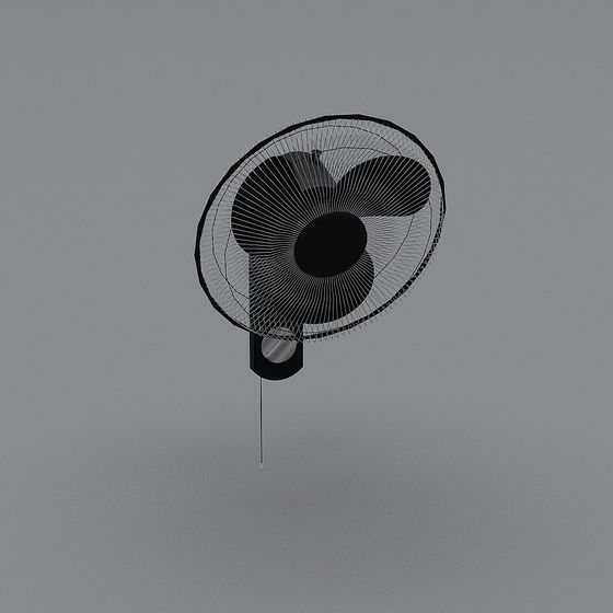 Low-Poly Wall-Mounted Fan 3D Model