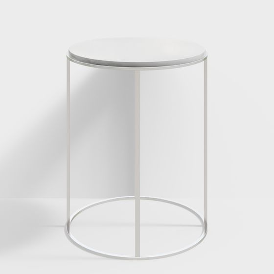 Minimalist Round Table 3D model Design