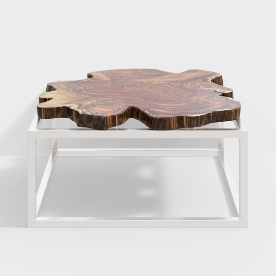 Elegant Low-Polygon Coffee Table 3D Model for Modern Spaces
