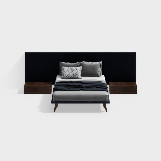 Urban Elegance Bed 3D model for Modern Interiors