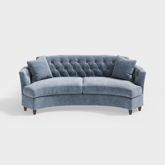 Cozy Curve Sofa 3D Model for Stylish Interiors