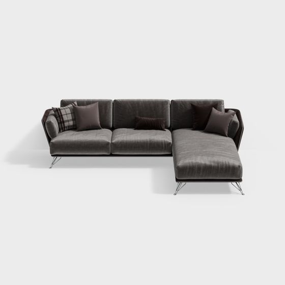Elegant Modern Sofa 3D Model for Stylish Interiors