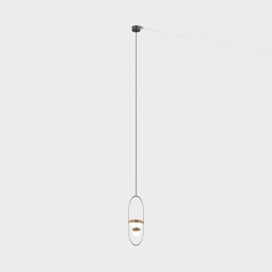 Stylish Suspended Light 3D model for Creative Spaces