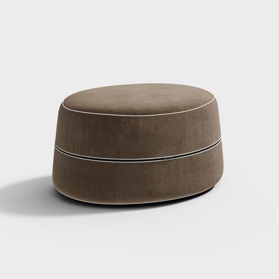 Elegant Round Stool 3D model for Modern Interiors