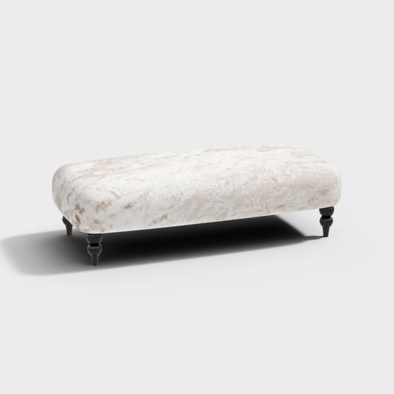 Classic Black Stool 3D Model for Versatile Seating