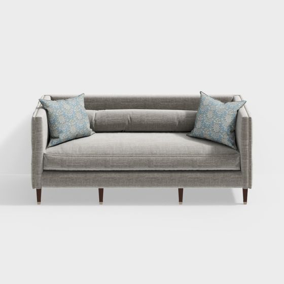 Stylish Fabric Sofa 3D model for Modern Interiors