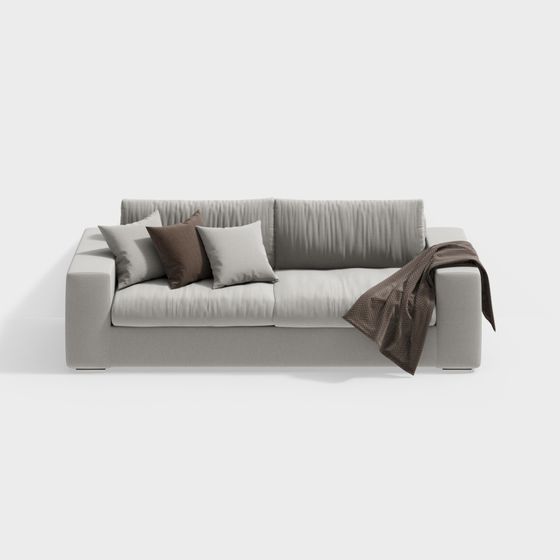 Urban Comfort Low-Poly Sofa 3D model