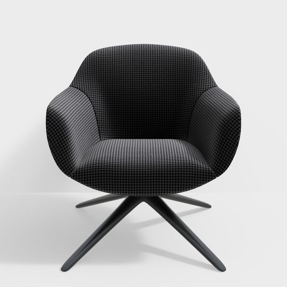 Poliform Modern Minimalist Armchair 3D Model in Black