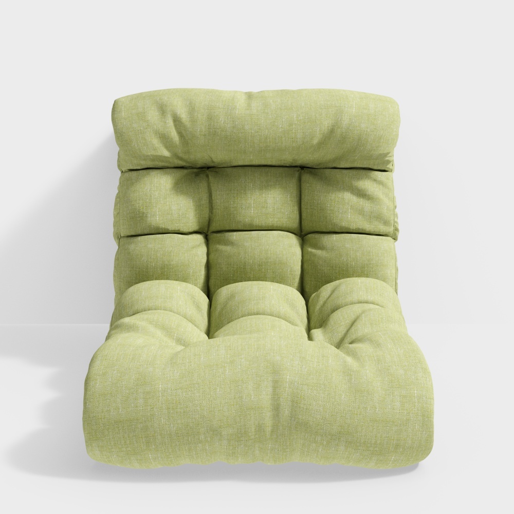 Vibrant Green Low-Poly Sofa Chair 3D model