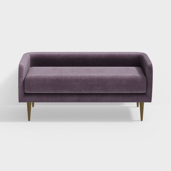 Elegant Low Polygon Sofa 3D model