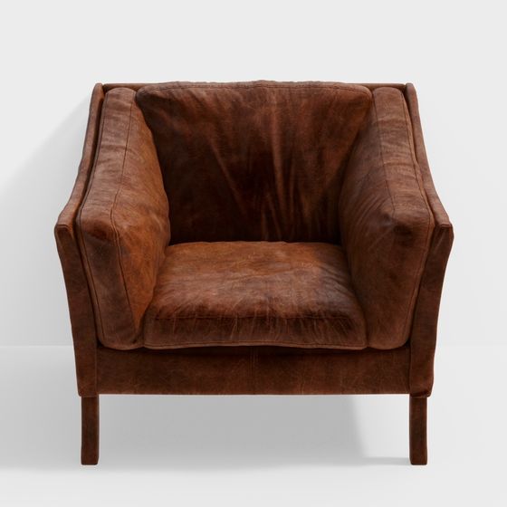 Vintage Leather Armchair 3D model for Modern Interiors