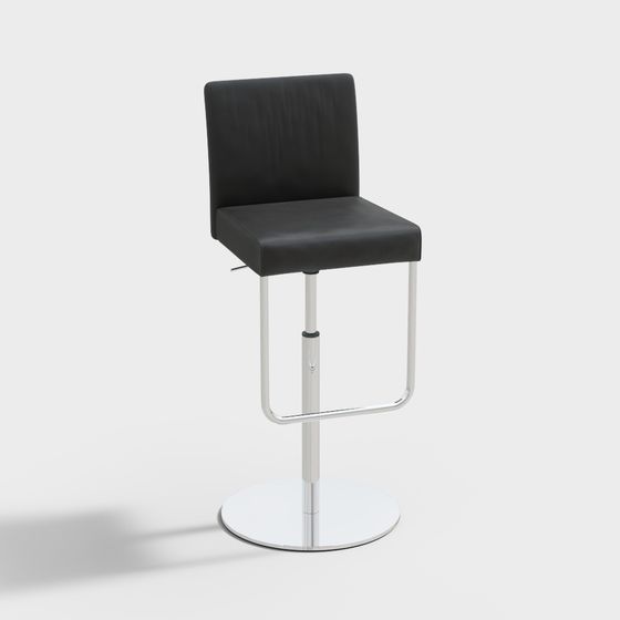 Sleek Bar Stool 3D model for Modern Spaces