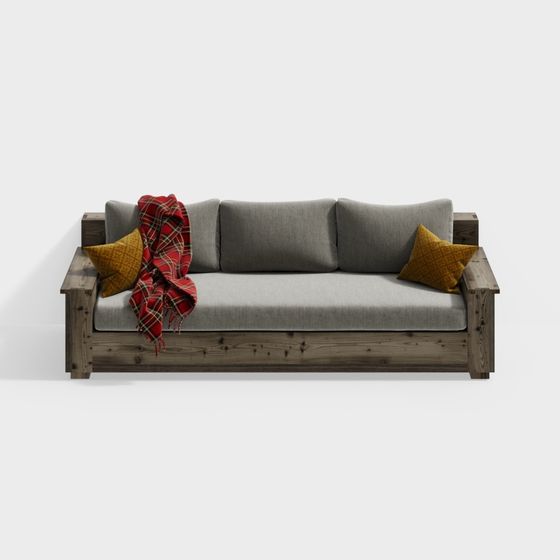 Charming 3D Sofa Model for Modern Interiors