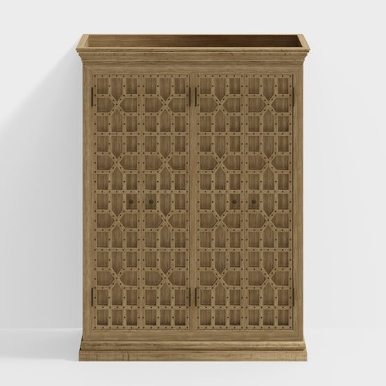 Vintage Style Storage Cabinet 3D model
