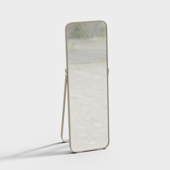Sleek Floor Mirror 3D model for Modern Interiors