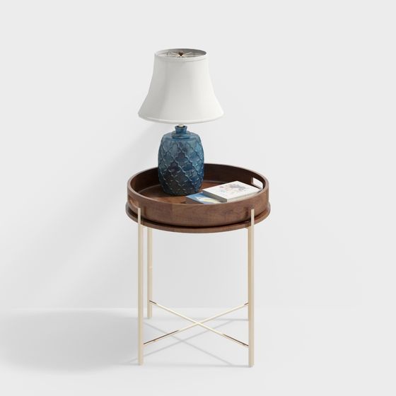 Elegant Minimalist Side Table 3D model