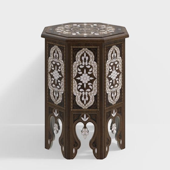 Moroccan-Inspired Side Table 3D model
