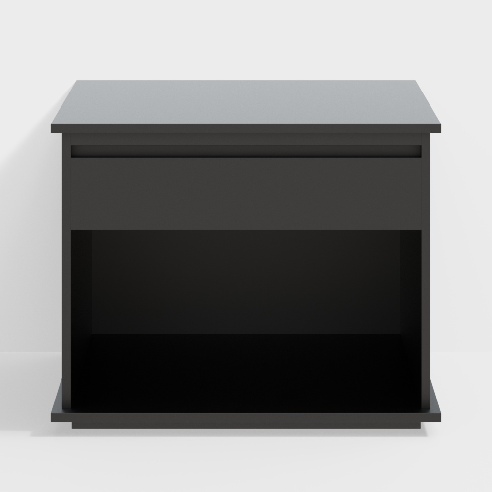 Minimalist Black Nightstand 3D model