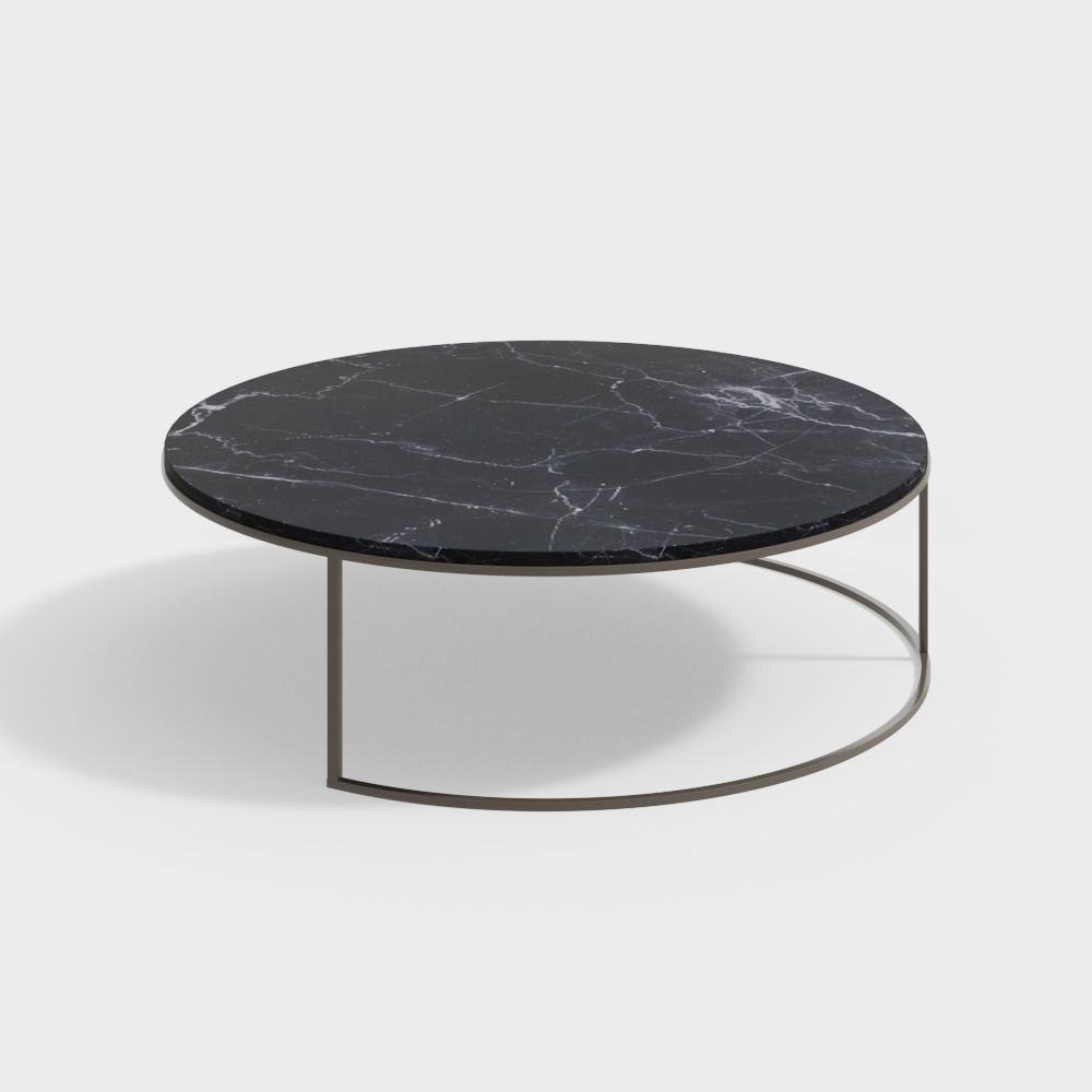 Elegant Low-Poly Round Table 3D model