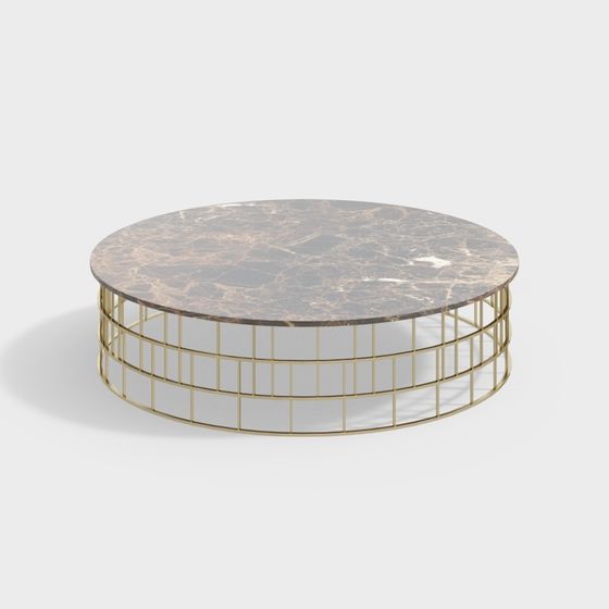 Elegant Marble Round Table 3D model