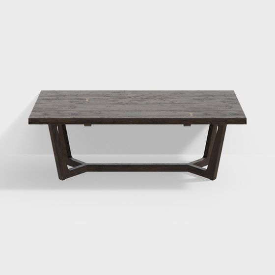 Vintage Industrial Dining Table 3D model