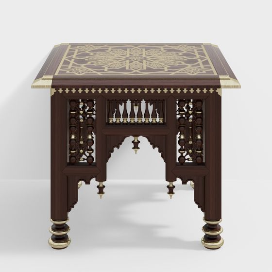 Moroccan Style Side Table 3D model