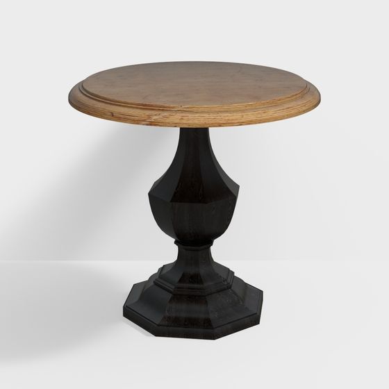 Vintage Round Table 3D model for Modern Art Spaces
