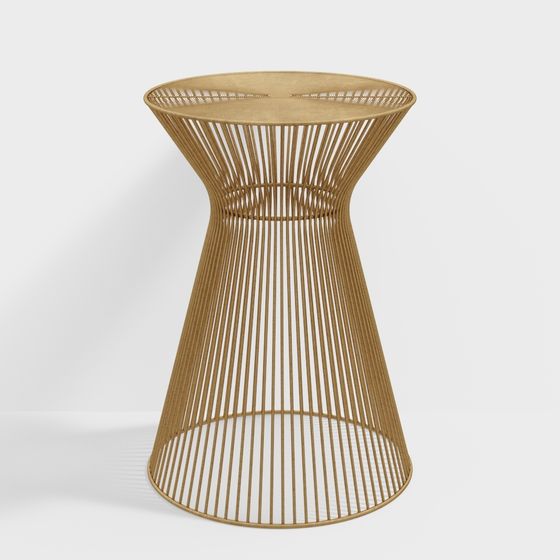Cone-Shaped Metal Side Table 3D model