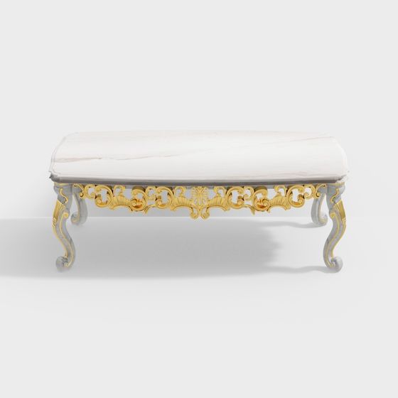 Elegant Bench 3D model for Luxurious Interiors