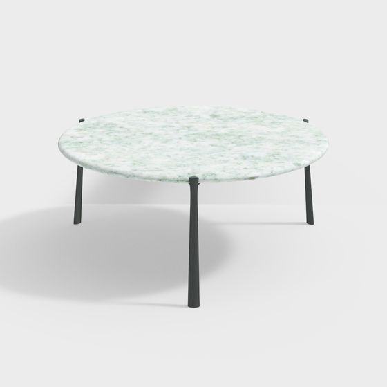 Modern Low-Poly Round Table 3D model