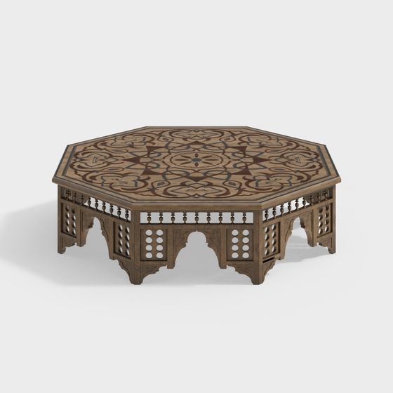 Octagonal Coffee Table 3D model