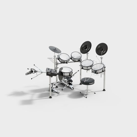 Realistic Electronic Drum 3D Model