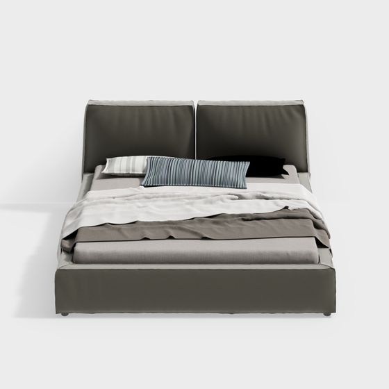 Urban Comfort Bed 3D model for Stylish Bedrooms