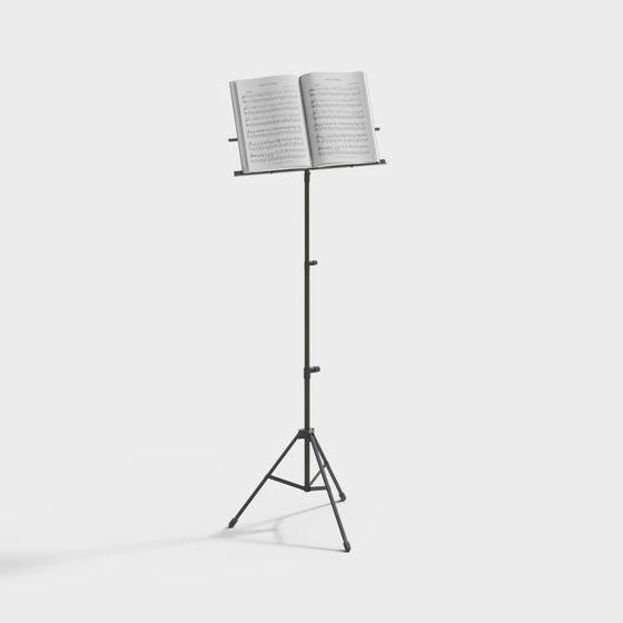 Realistic Music Stand 3D model for Creative Projects