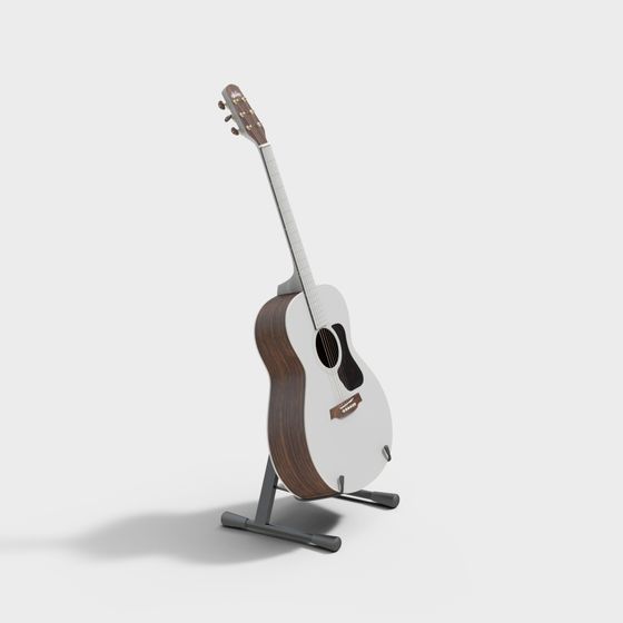 Elegant 3D Guitar Model for Creative Projects
